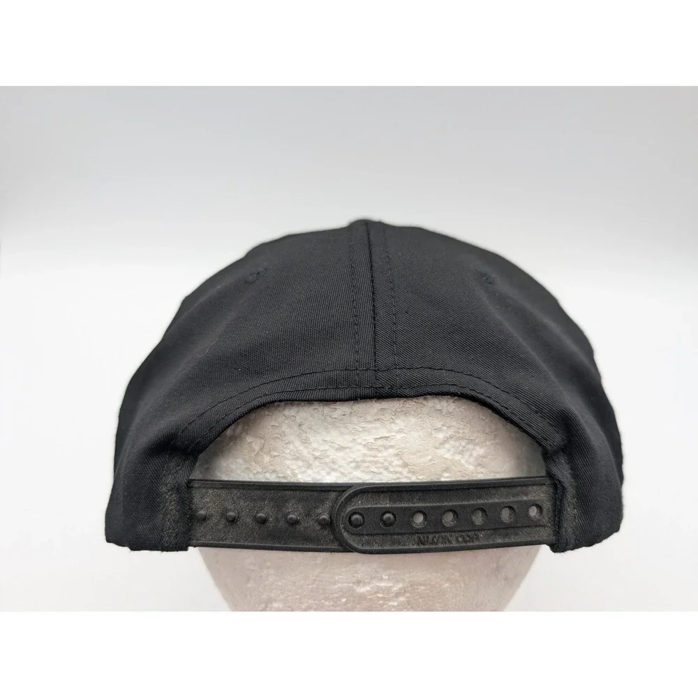 Vintage Nissin Illinois Department of Corrections Snapback Hat Black Rope Cap